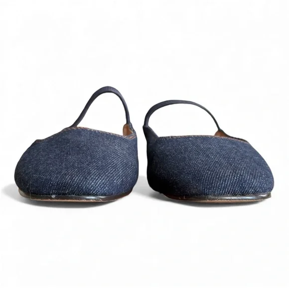 Madewell The Greta Ballet Flat Mule Dark Denim Multi Women’s Size 7 - Picture 8 of 11